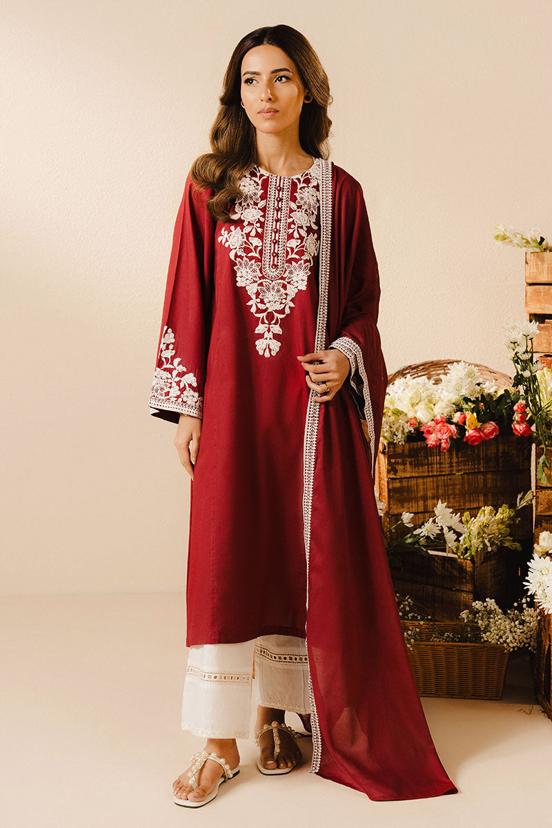 Cross Stitch | Basic Pret | Ruby Radiance-2PC (Shirt & Dupatta)