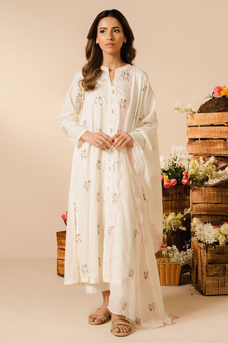 Cross Stitch | Basic Pret | Ivory Charm-2PC (Shirt & Dupatta)