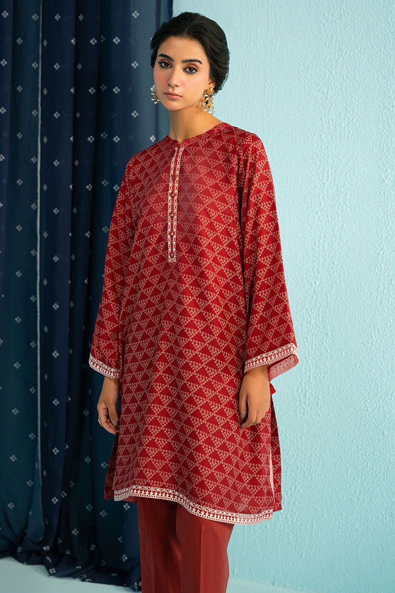 Cross Stitch | Basic Pret | Red Allure-2PC (Shirt & Trouser)-6