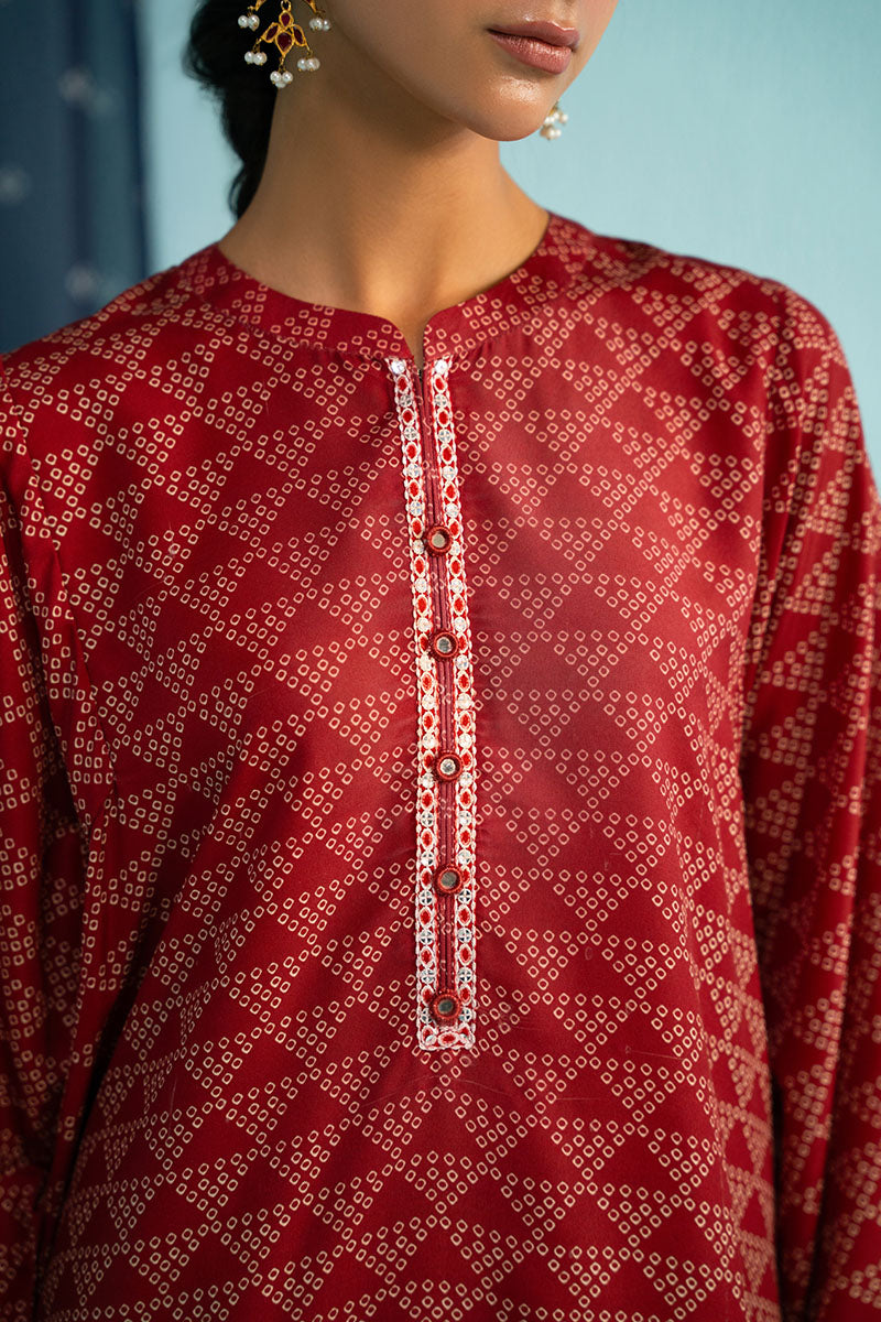 Cross Stitch | Basic Pret | Red Allure-2PC (Shirt & Trouser), image 2