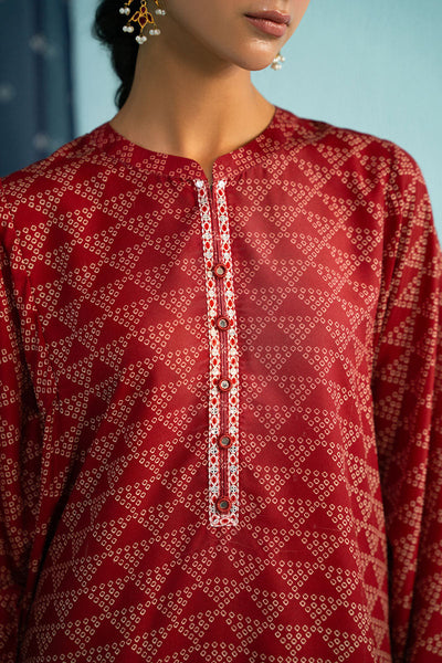 Cross Stitch | Basic Pret | Red Allure-2PC (Shirt & Trouser)