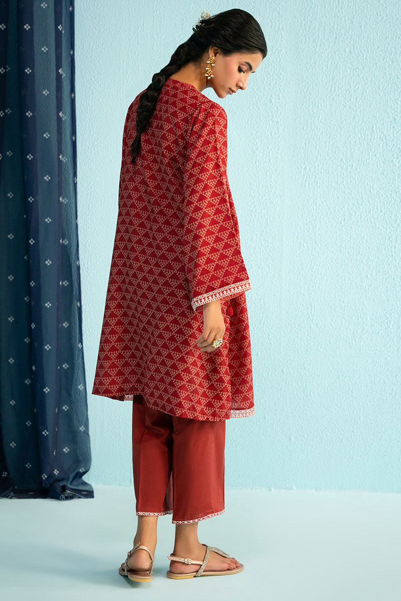Cross Stitch | Basic Pret | Red Allure-2PC (Shirt & Trouser)-5