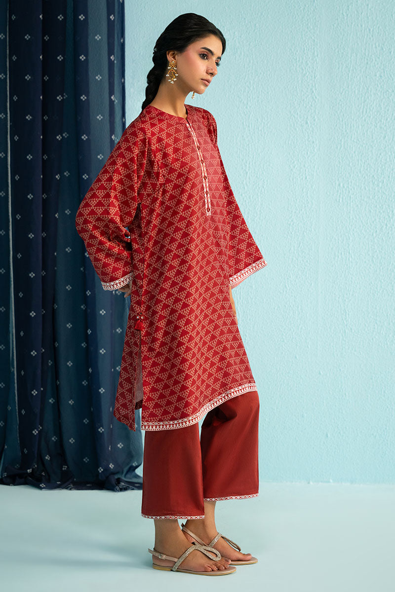 Cross Stitch | Basic Pret | Red Allure-2PC (Shirt & Trouser), image 3