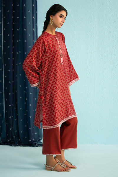 Cross Stitch | Basic Pret | Red Allure-2PC (Shirt & Trouser)