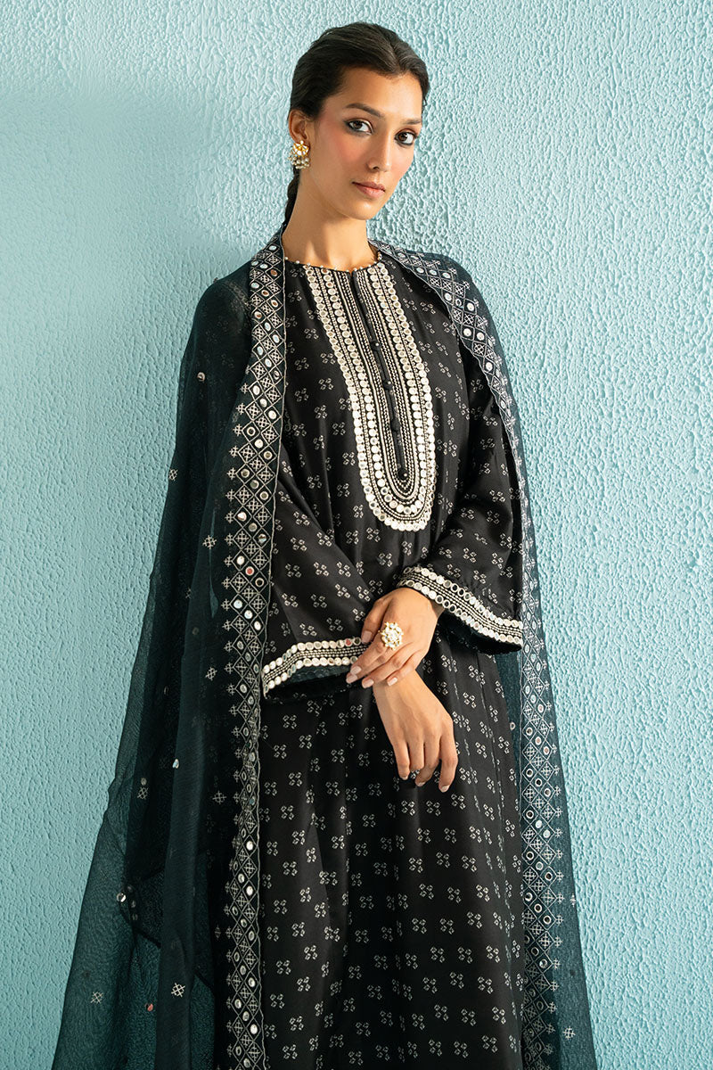 Cross Stitch | Basic Pret | Black Bling-2PC (Shirt & Dupatta)-4