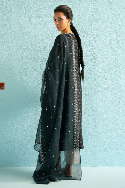 Cross Stitch | Basic Pret | Black Bling-2PC (Shirt & Dupatta)