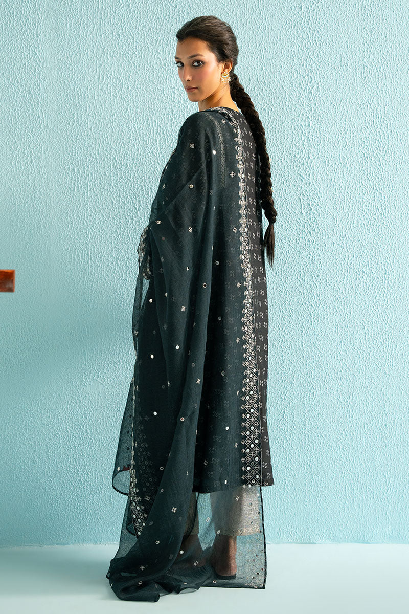 Cross Stitch | Basic Pret | Black Bling-2PC (Shirt & Dupatta)-6