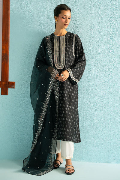 Cross Stitch | Basic Pret | Black Bling-2PC (Shirt & Dupatta)