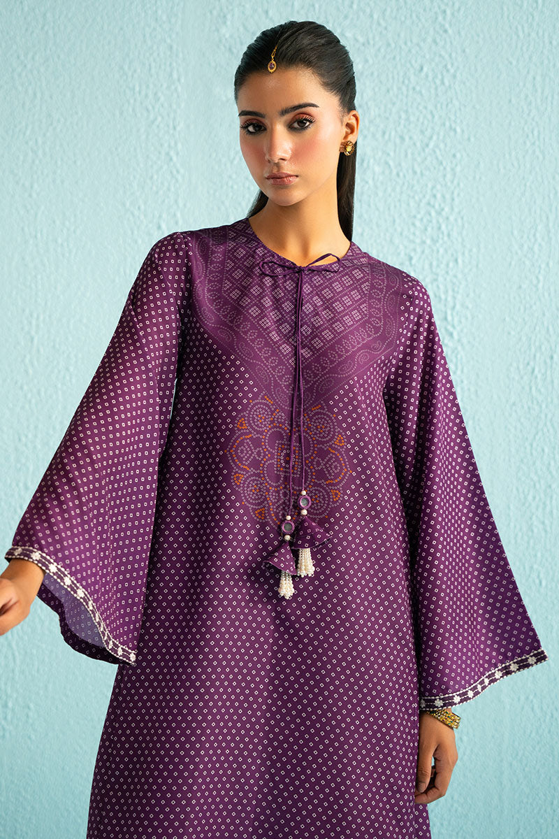 Cross Stitch | Basic Pret | Purple Glam Printed Lawn Shirt