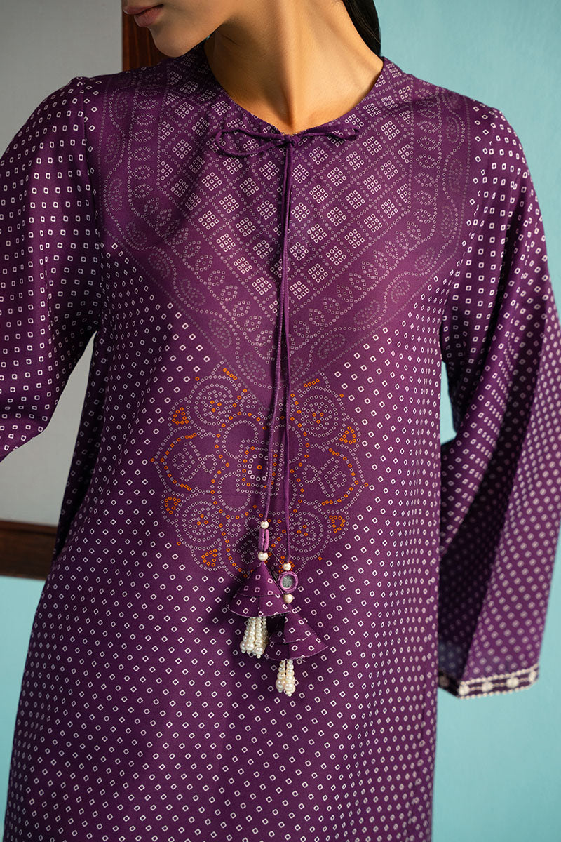 Cross Stitch | Basic Pret | Purple Glam Printed Lawn Shirt, image 5