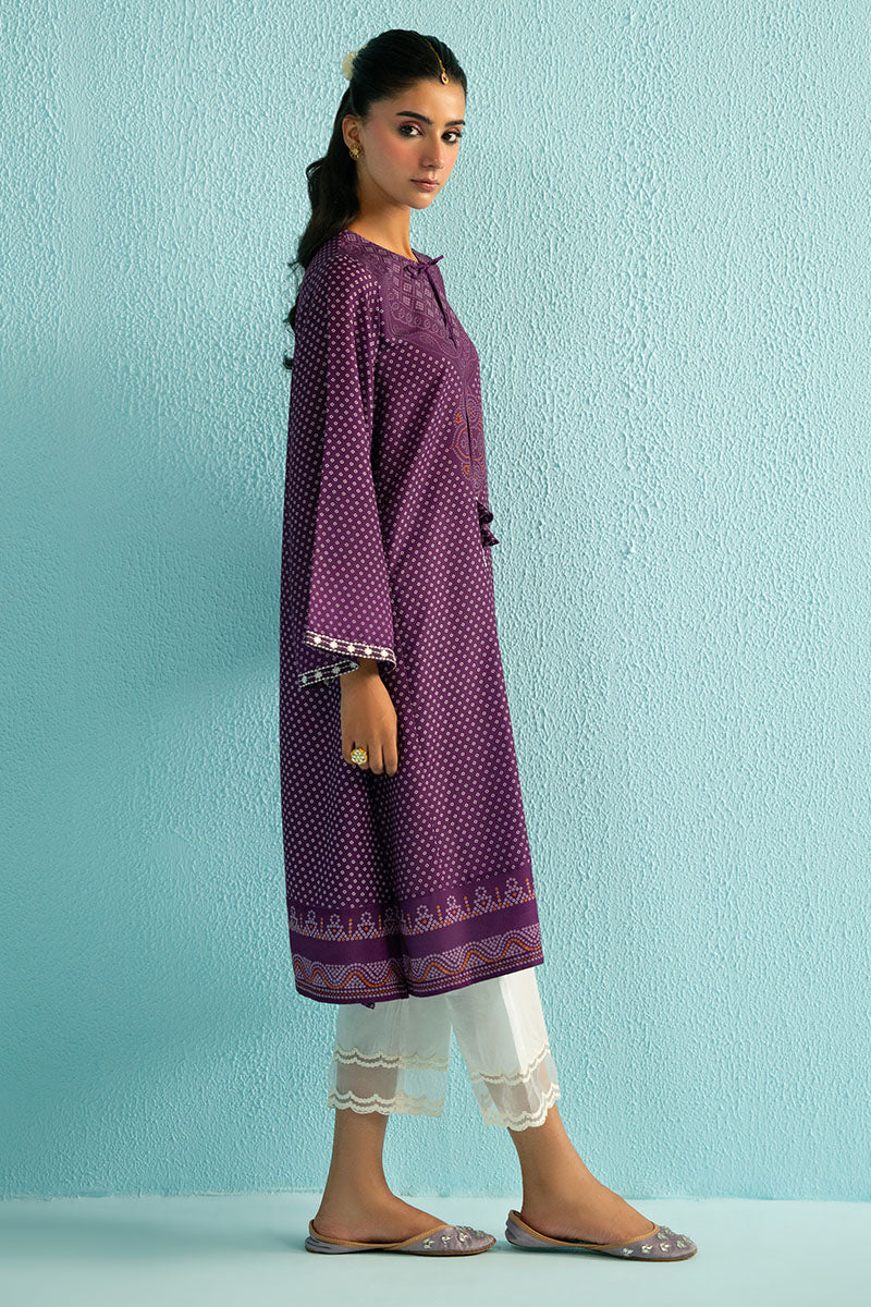 Cross Stitch | Basic Pret | Purple Glam Printed Lawn Shirt-4