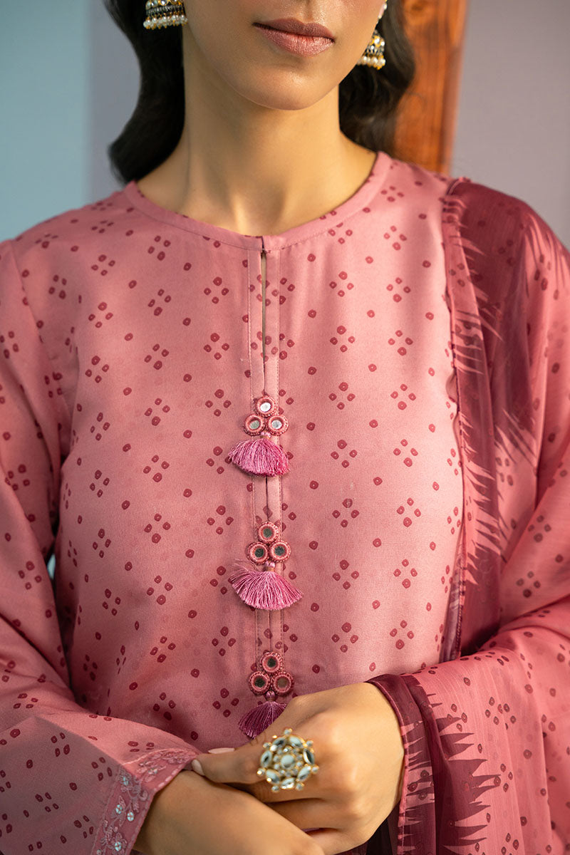 Cross Stitch | Basic Pret | Pink Pearl-2PC (Shirt & Dupatta)-3