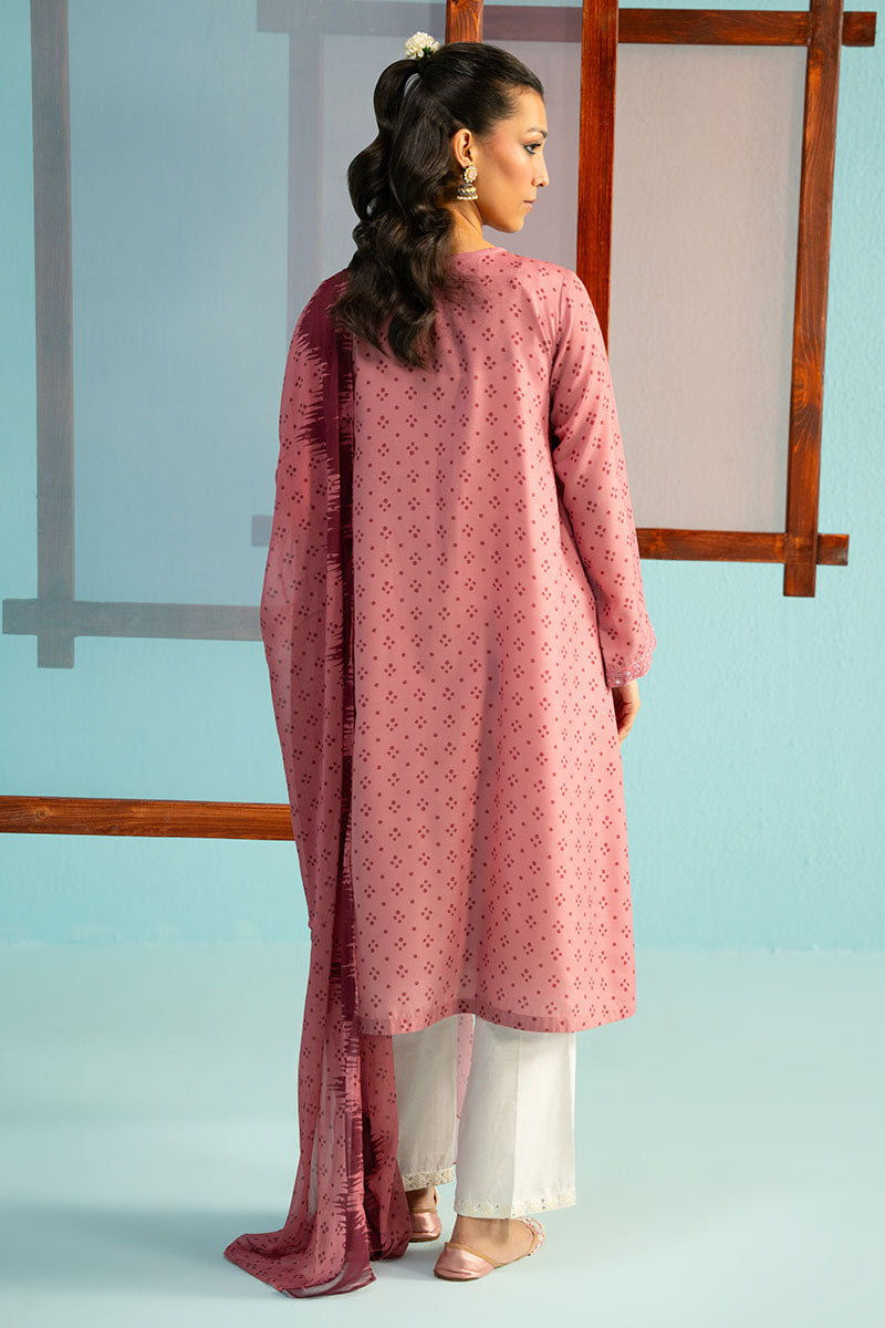 Cross Stitch | Basic Pret | Pink Pearl-2PC (Shirt & Dupatta)-6