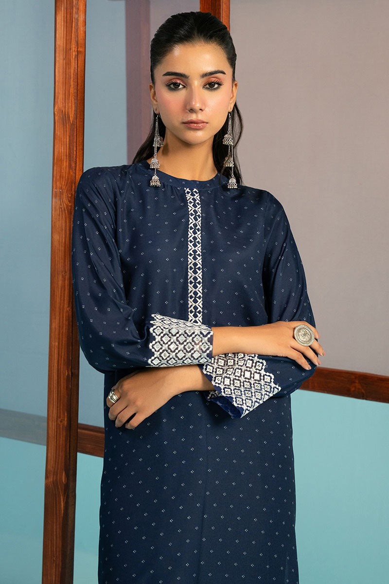 Cross Stitch | Basic Pret | Mosaic Blue-2PC (Shirt & Trouser), image 3