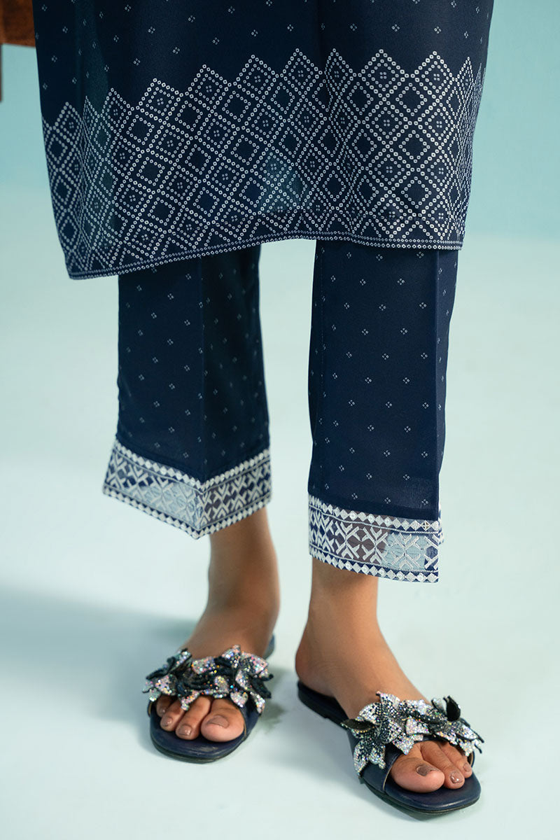 Cross Stitch | Basic Pret | Mosaic Blue-2PC (Shirt & Trouser)-5