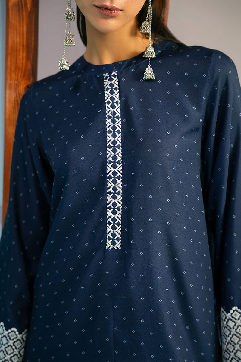 Cross Stitch | Basic Pret | Mosaic Blue-2PC (Shirt & Trouser), image 2