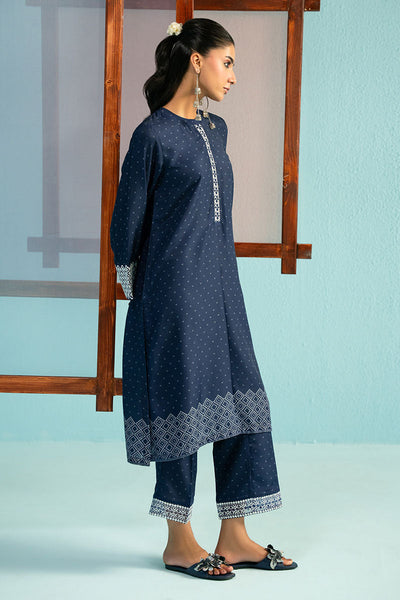 Cross Stitch | Basic Pret | Mosaic Blue-2PC (Shirt & Trouser)