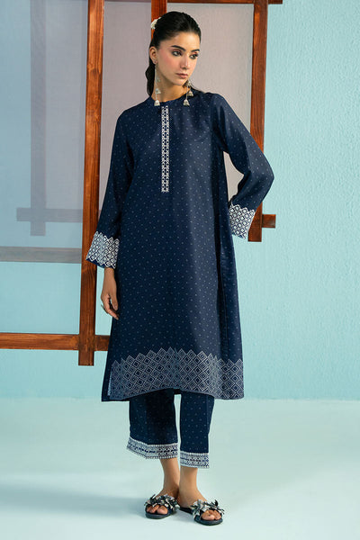 Cross Stitch | Basic Pret | Mosaic Blue-2PC (Shirt & Trouser)