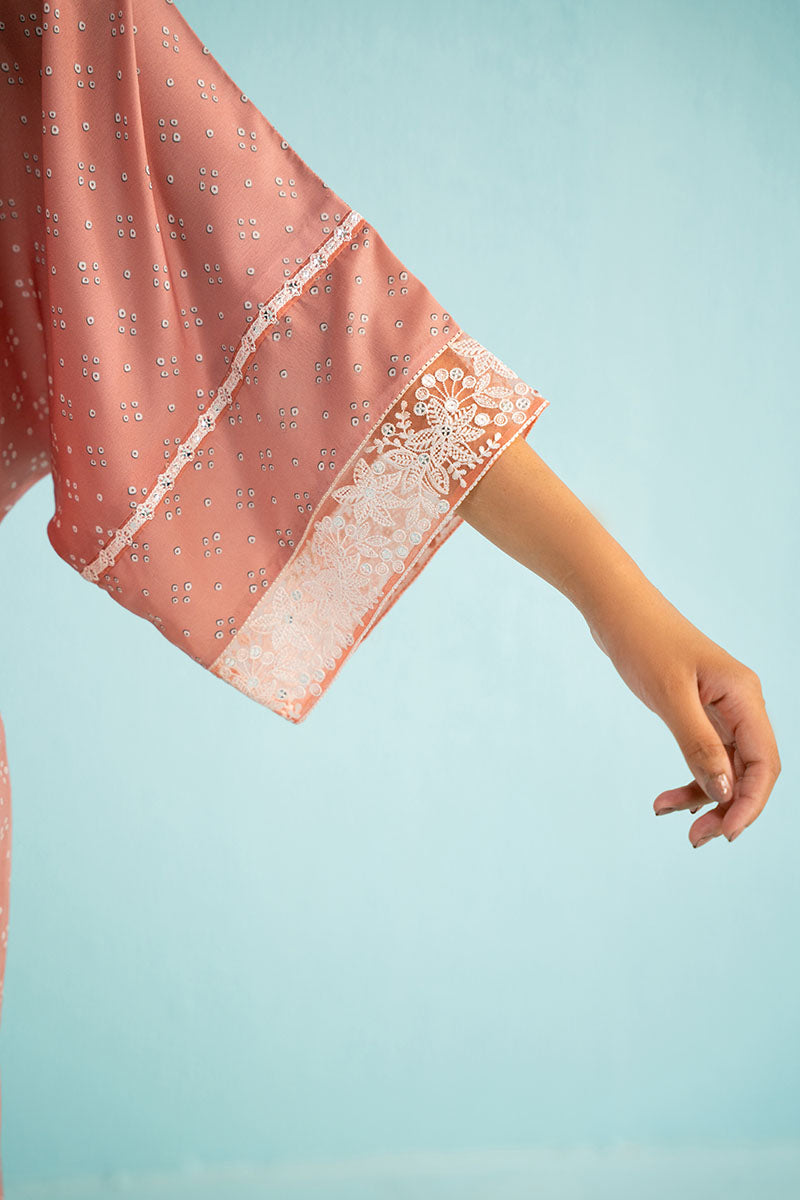 Cross Stitch | Basic Pret | Pink Salt Printed Lawn Shirt-4