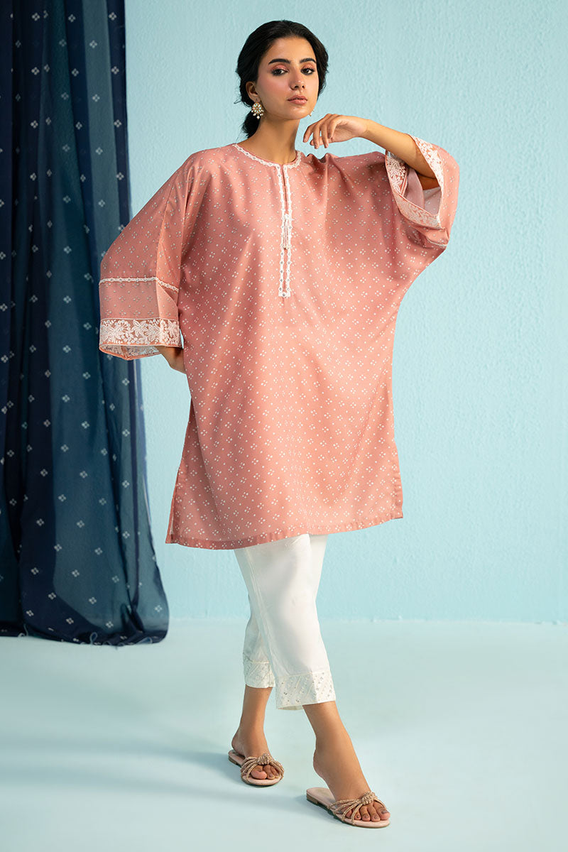 Cross Stitch | Basic Pret | Pink Salt Printed Lawn Shirt