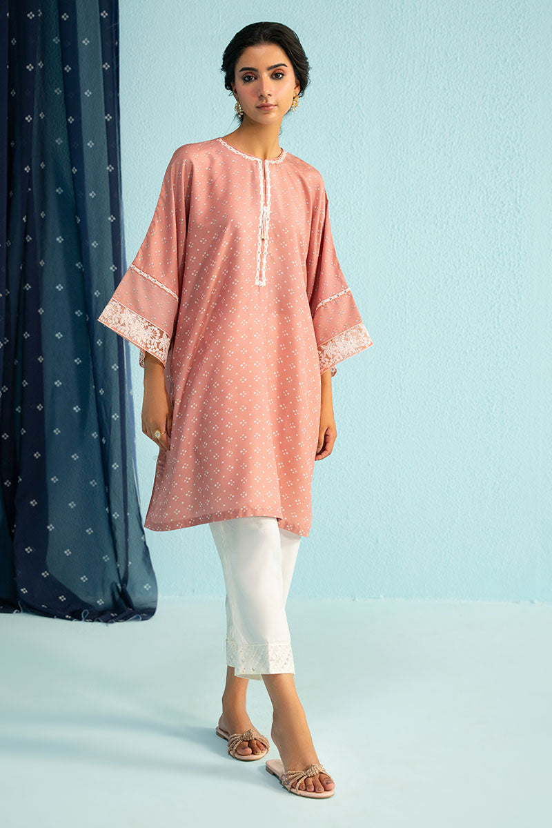 Cross Stitch | Basic Pret | Pink Salt Printed Lawn Shirt, image 3