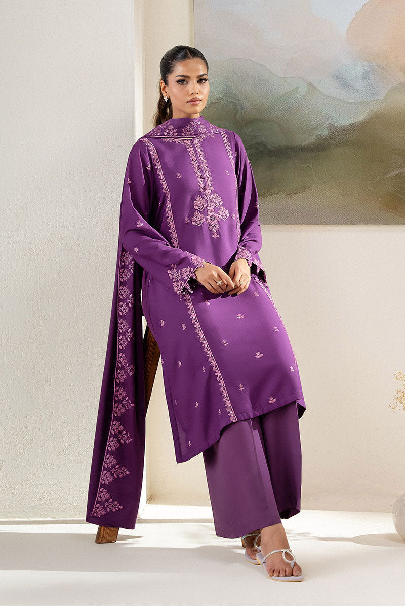 Cross Stitch | Exclusive Pret | Purple Hue-2PC (Shirt & Dupatta)