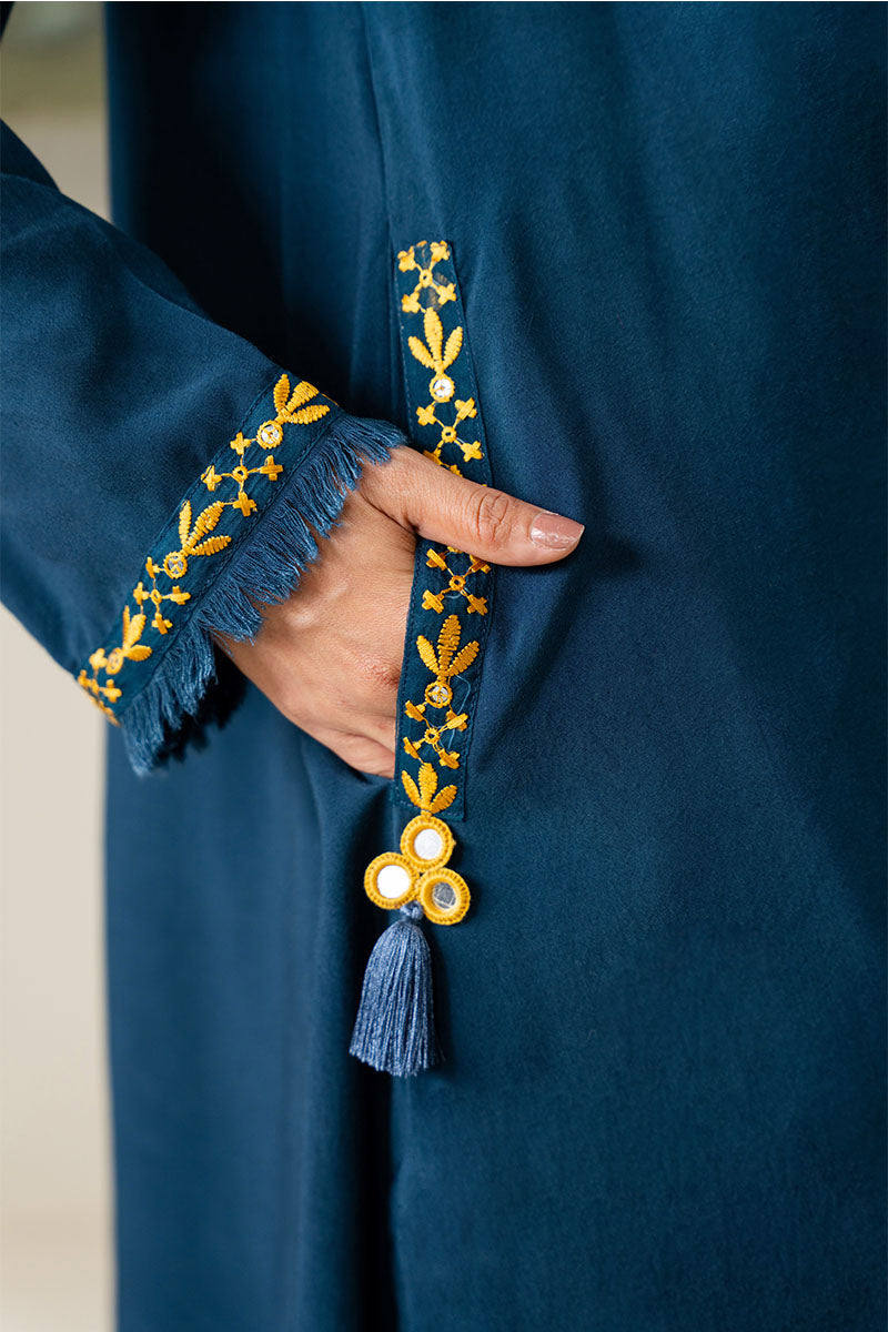 Cross Stitch | Exclusive Pret | Sage Blue-2PC(Shirt & Duppata)-6