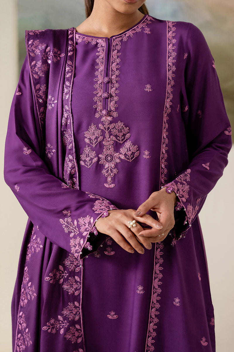 Cross Stitch | Exclusive Pret | Purple Hue-2PC (Shirt & Dupatta)