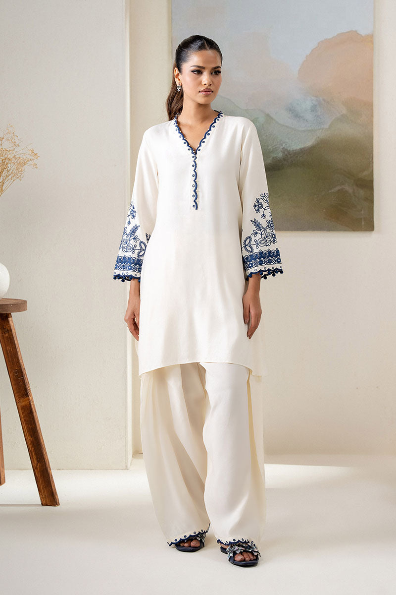 Cross Stitch | Exclusive Pret | Blue Wave-2PC (Shirt & Trouser), image 3