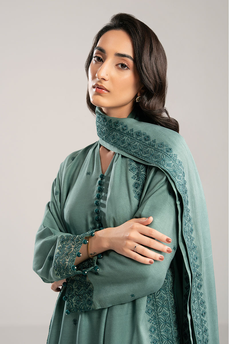 Cross Stitch | Exclusive Pret | Deep Ocean-2PC(Shirt & Duppata), image 4