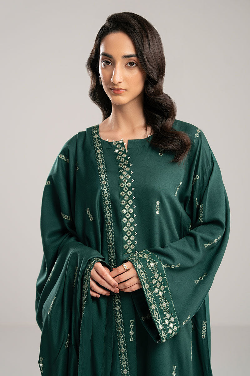 Cross Stitch | Exclusive Pret | Green Drop-2PC(Shirt & Duppata)