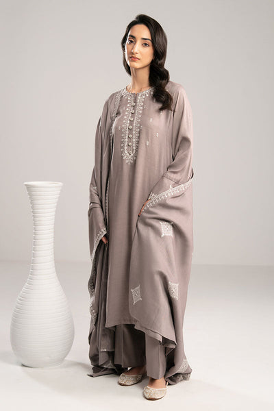 Cross Stitch | Exclusive Pret | Gray Dust-2PC(Shirt & Duppata)