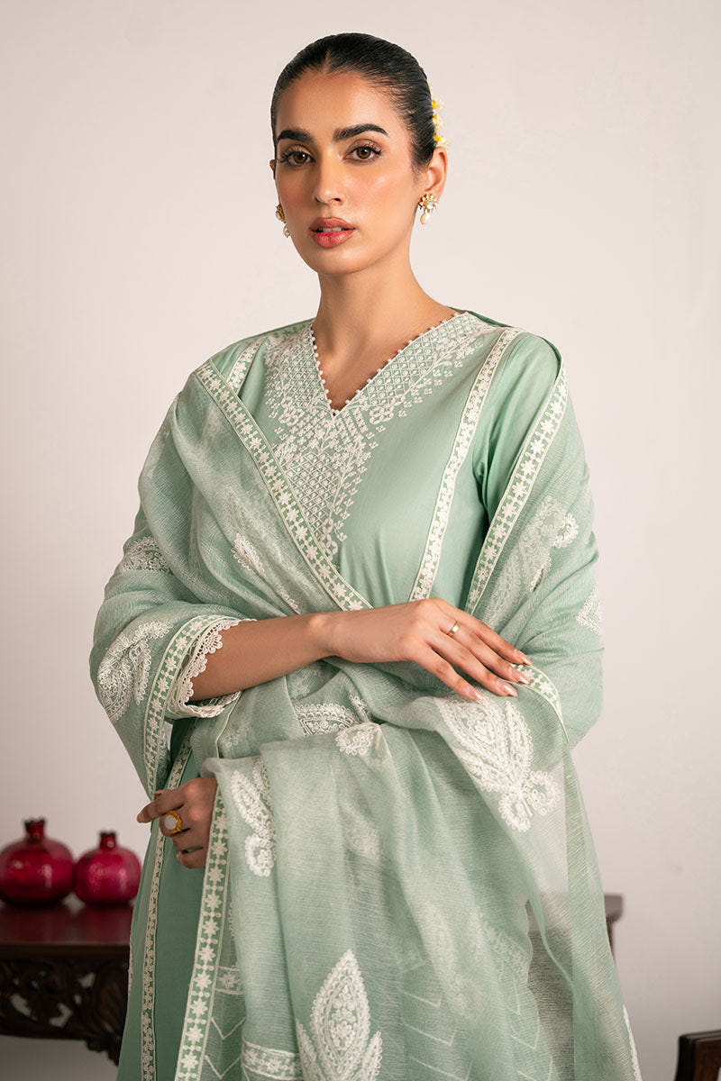 Cross Stitch | Exclusive Pret | Green Glimmer-2PC (Shirt & Dupatta)