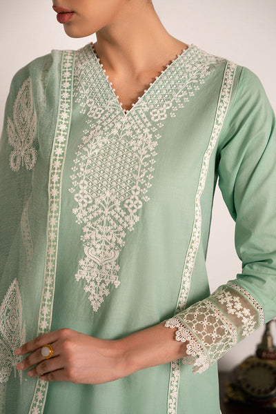 Cross Stitch | Exclusive Pret | Green Glimmer-2PC (Shirt & Dupatta)