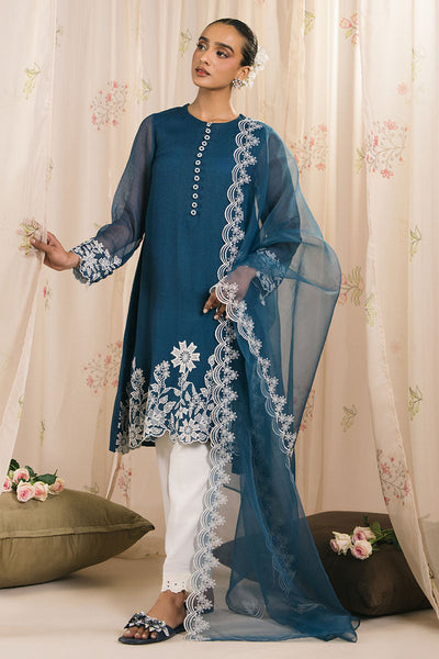 Cross Stitch | Exclusive Pret | Cerulean-2PC (Shirt & Dupatta)