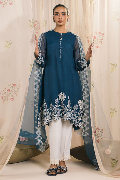 Cross Stitch | Exclusive Pret | Cerulean-2PC (Shirt & Dupatta)