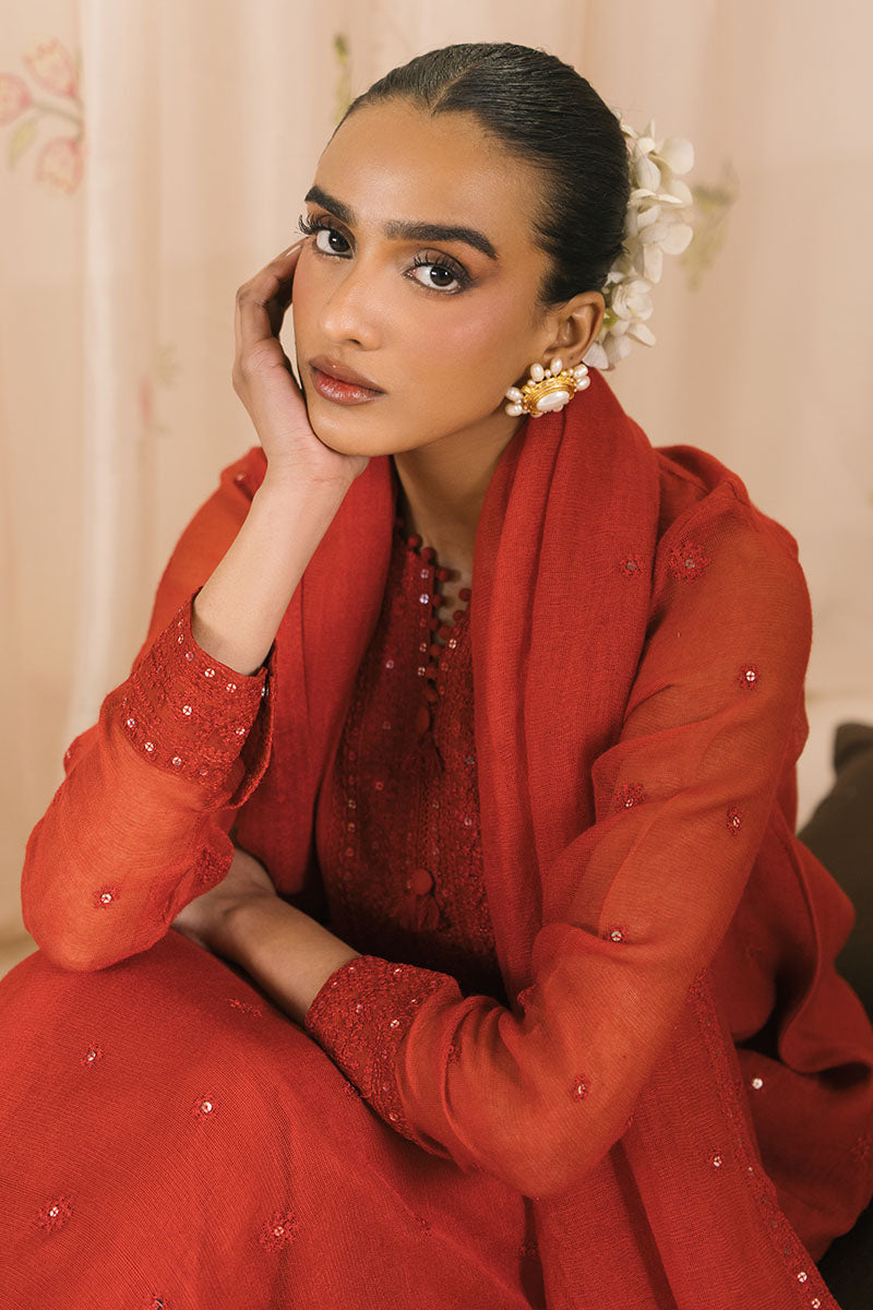 Cross Stitch | Exclusive Pret | Scarlet Threads-2PC (Shirt & Dupatta)-5