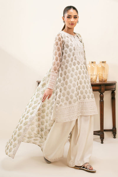 Cross Stitch | Exclusive Pret | Green Sparkle-3PC (Shirt, Trouser & Dupatta)