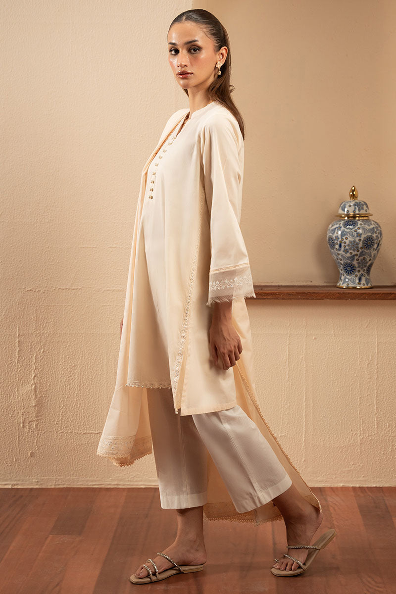 Cross Stitch | Exclusive Pret | Pearl Blush-2PC (Shirt & Dupatta)-3