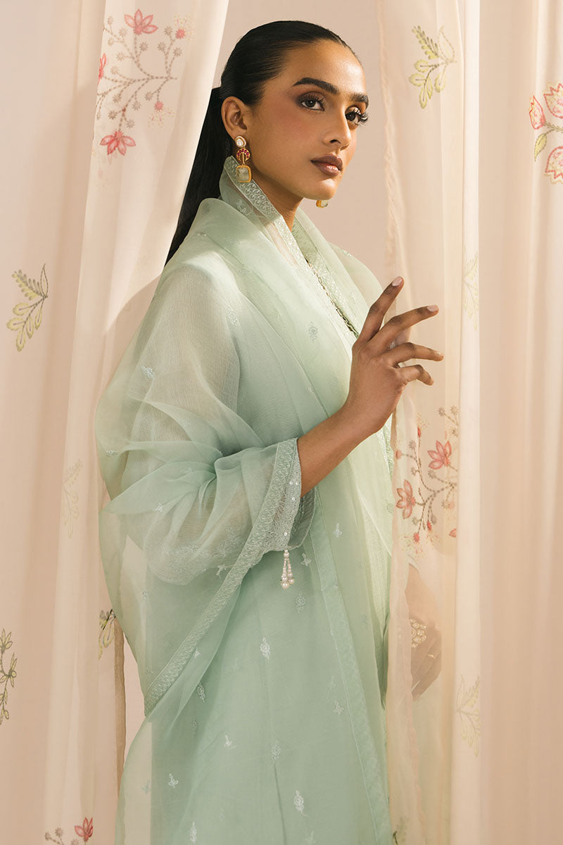 Cross Stitch | Exclusive Pret | Traquil Lush-2PC (Shirt & Dupatta)-2