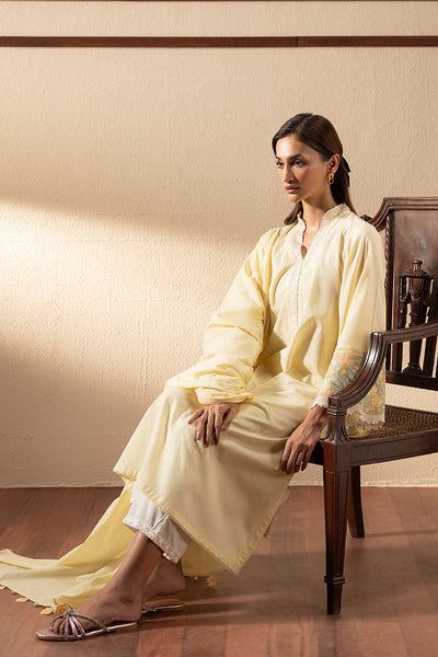 Cross Stitch | Exclusive Pret | Gold Fuzz-2PC (Shirt & Dupatta)