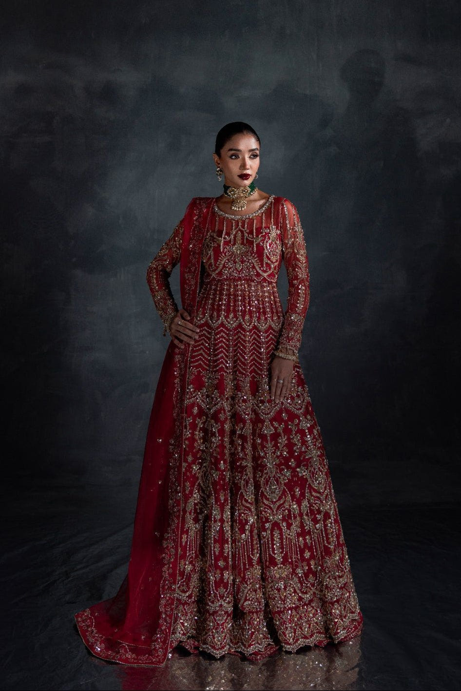Enzo | Reve Dore | Eloura-Brand:Enzo-Type:Wedding-Red - House of Maryam- Buy in UK, USA