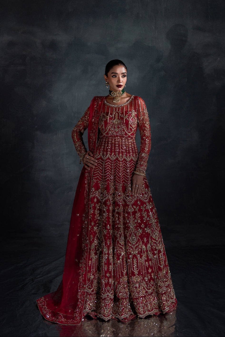 Enzo | Reve Dore | Eloura-Brand:Enzo-Type:Wedding-Red - House of Maryam- Buy in UK, USA