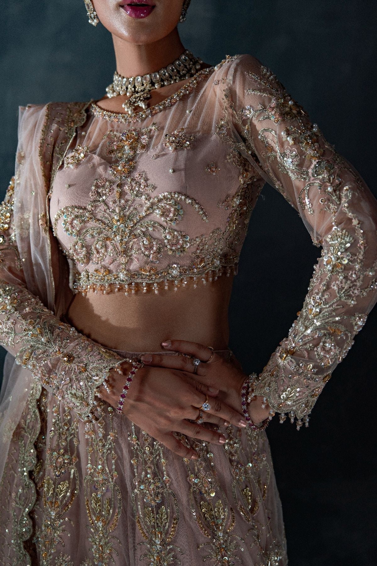 Enzo | Reve Dore | Maeve-Brand:Enzo-Type:Wedding-Peach - House of Maryam- Buy in UK, USA