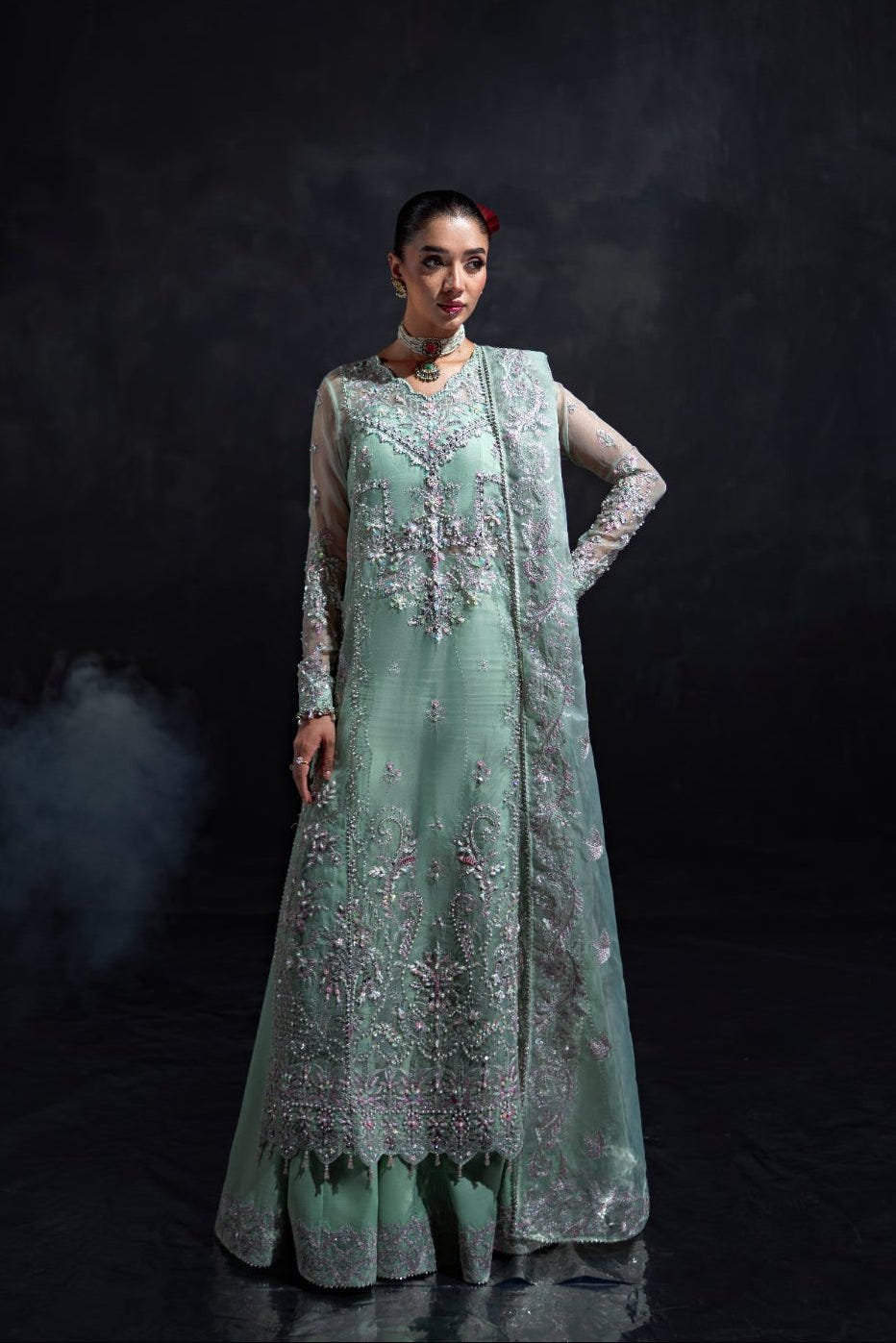 Enzo | Reve Dore | Olea-Brand:Enzo-Type:Wedding-Mint Green - House of Maryam- Buy in UK, USA