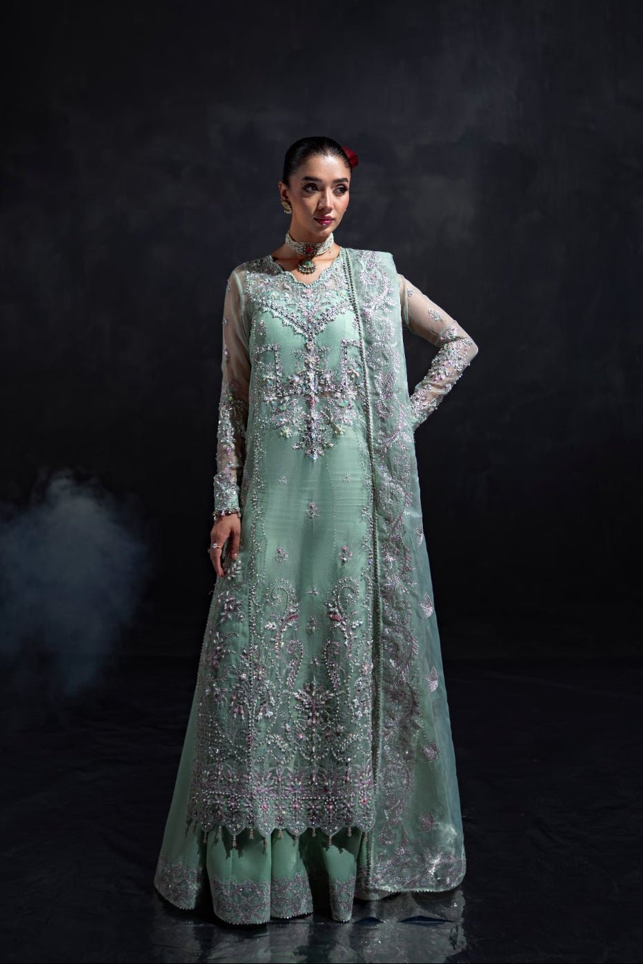 Enzo | Reve Dore | Olea-Brand:Enzo-Type:Wedding-Mint Green - House of Maryam- Buy in UK, USA