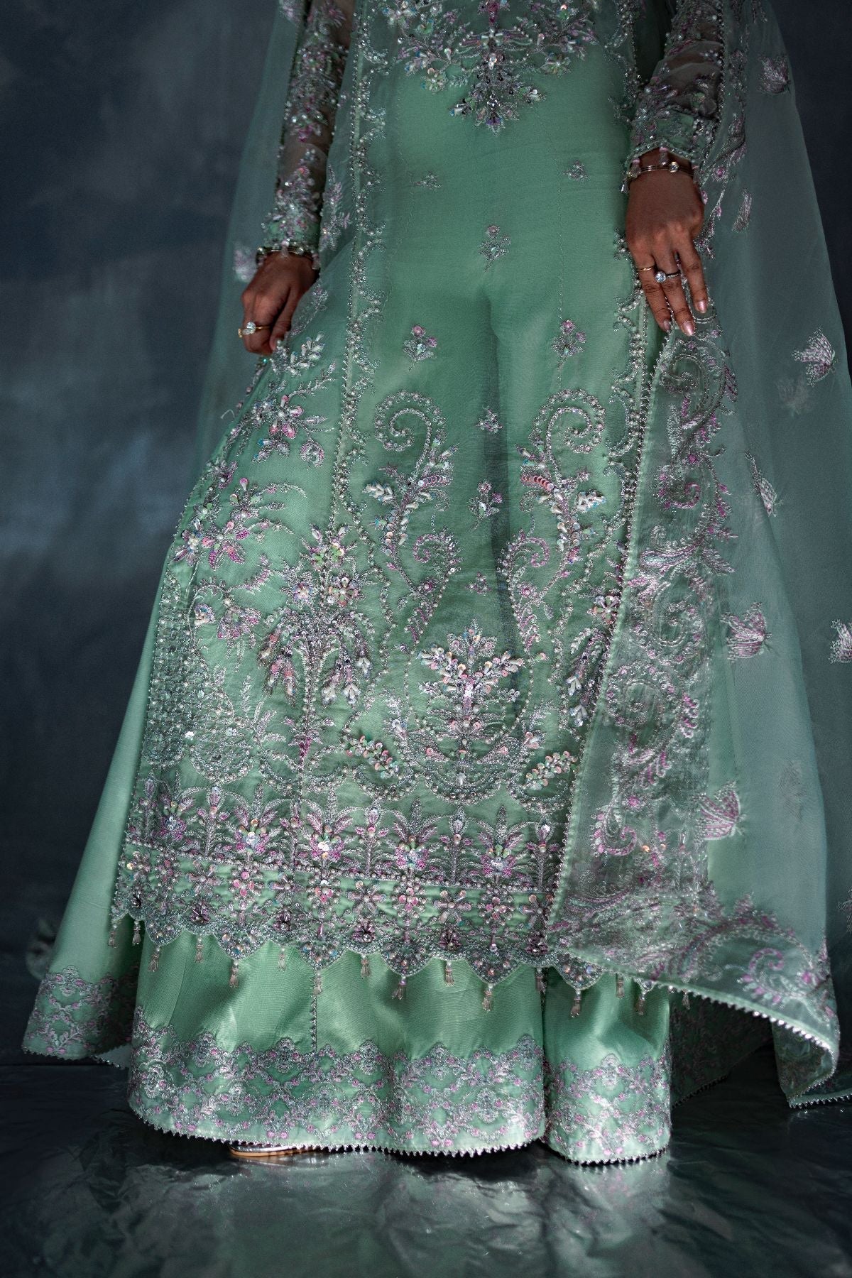 Enzo | Reve Dore | Olea-Brand:Enzo-Type:Wedding-Mint Green - House of Maryam- Buy in UK, USA