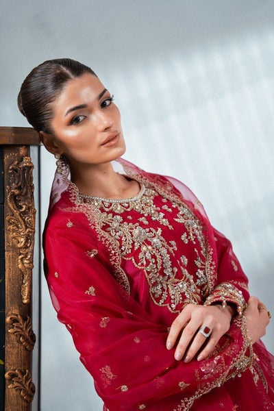 Enzo | Soiree Luxury Pret | Impériale-Brand:Enzo-Type:Ladies Clothes-Hot Pink - House of Maryam- Buy in UK, USA