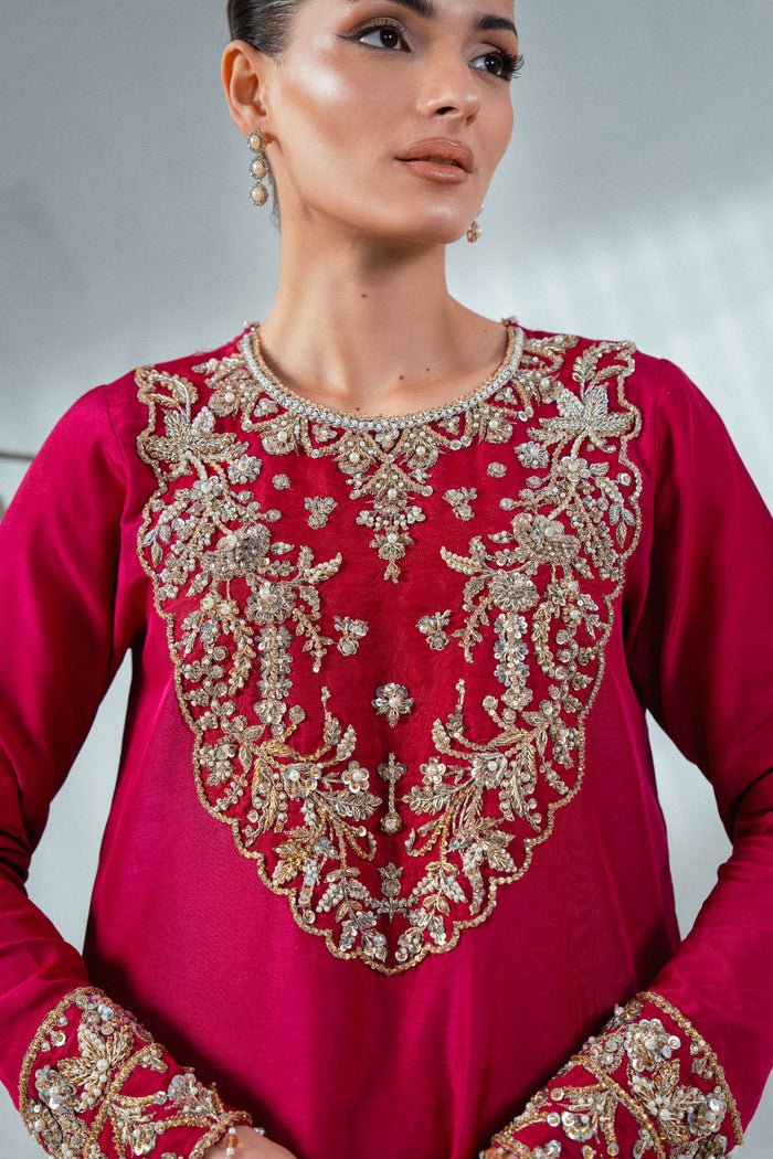 Enzo | Soiree Luxury Pret | Impériale-Brand:Enzo-Type:Ladies Clothes-Hot Pink - House of Maryam- Buy in UK, USA
