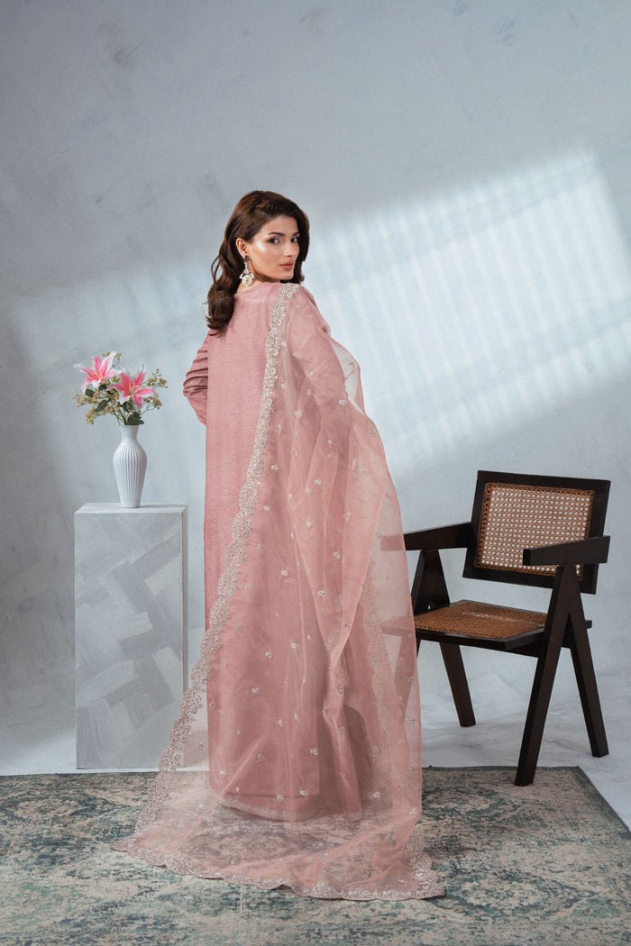 Enzo | Soiree Luxury Pret | Maison Rosé-Brand:Enzo-Type:Ladies Clothes-Tea Pink - House of Maryam- Buy in UK, USA